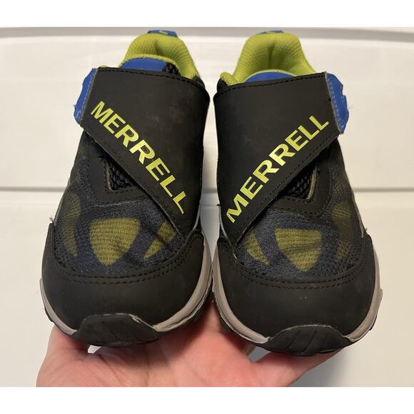 Merrell Moab Speed Low ZipTrek MK267174 Kids 1 M Hiking Shoes Black Blue Sneaker - Picture 5 of 10